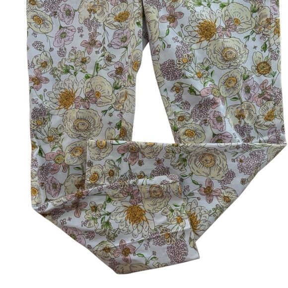 Brooks Brothers Floral Natalie Fit Chino Pants Women Size 8 Tapered Cotton Blend - Picture 4 of 9